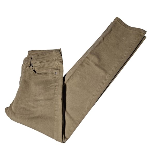 Levis 502 Jeans Mens Size 31 X 32 Straight Leg Mid Rise Beige Denim Pants - Picture 1 of 6